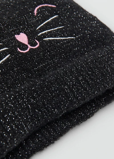 Lurex kitten hat