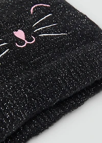 Lurex kitten hat