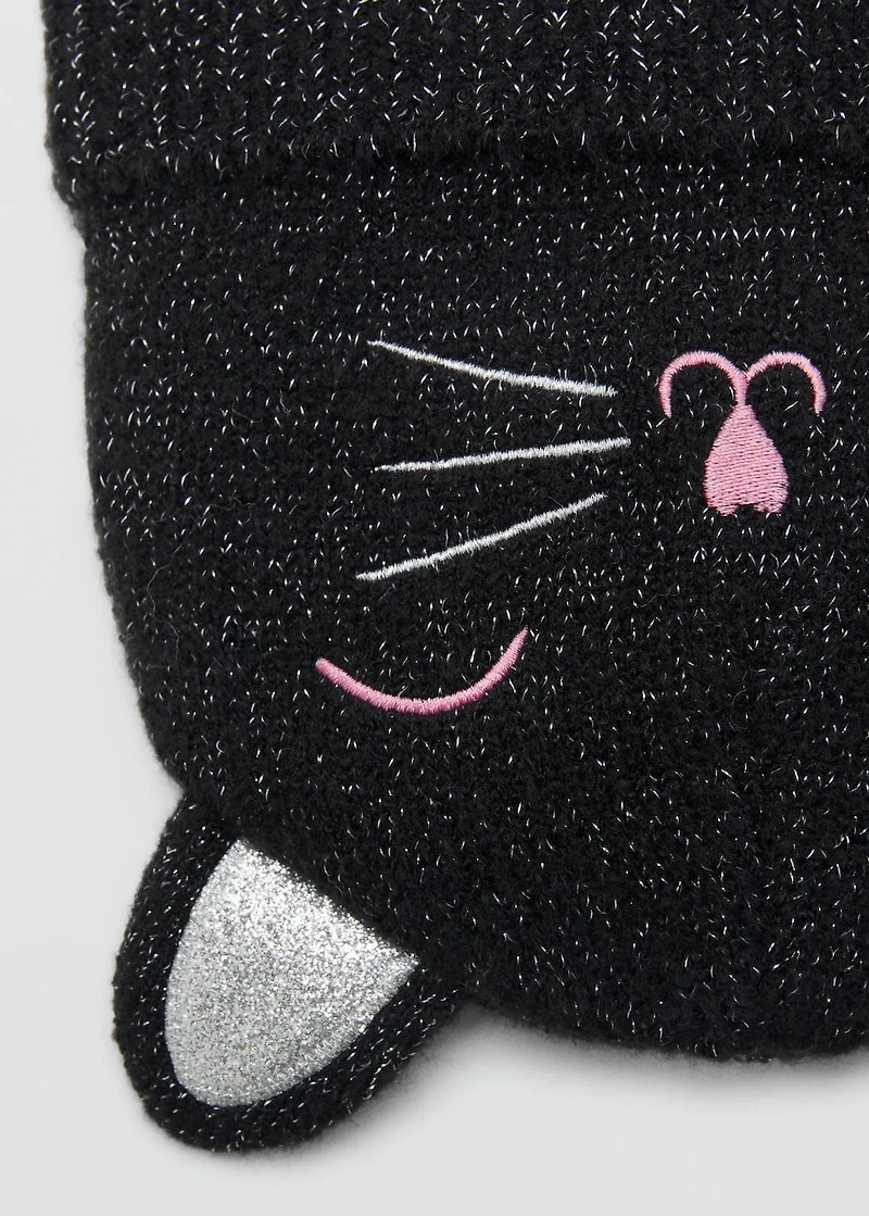 Lurex kitten hat