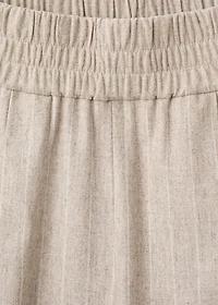 Pinstripe wool suit pants
