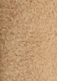 Fur effect coat with buttons