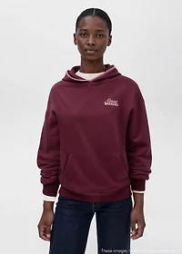 Embroidered hooded sweatshirt
