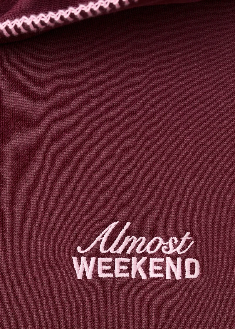 Embroidered hooded sweatshirt