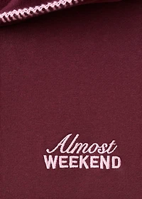 Embroidered hooded sweatshirt