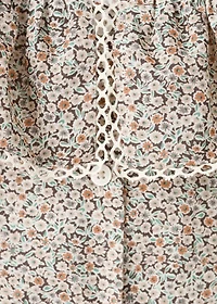 Floral cotton blouse