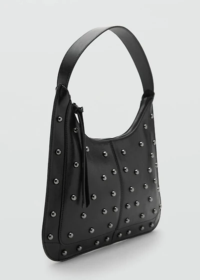 Studded clutch bag