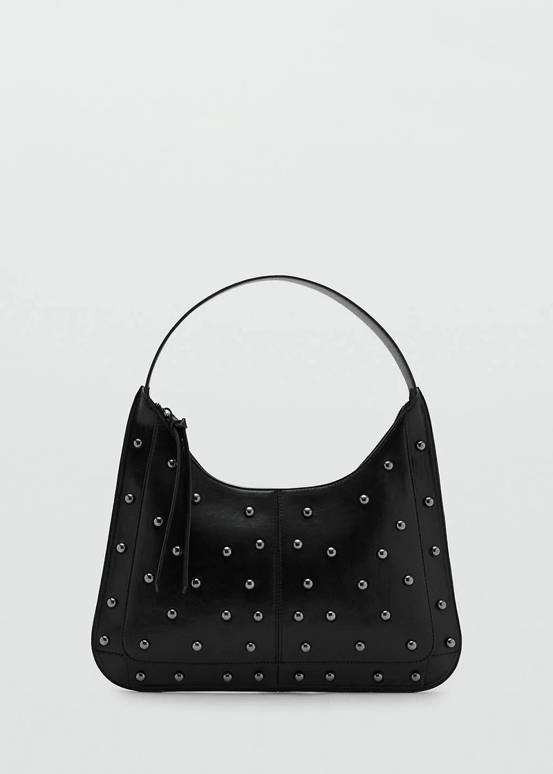 Studded clutch bag