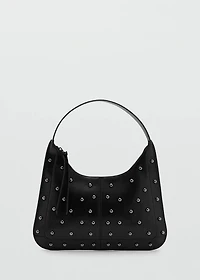 Studded clutch bag