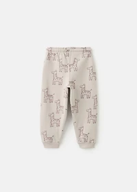 Printed cotton joggers