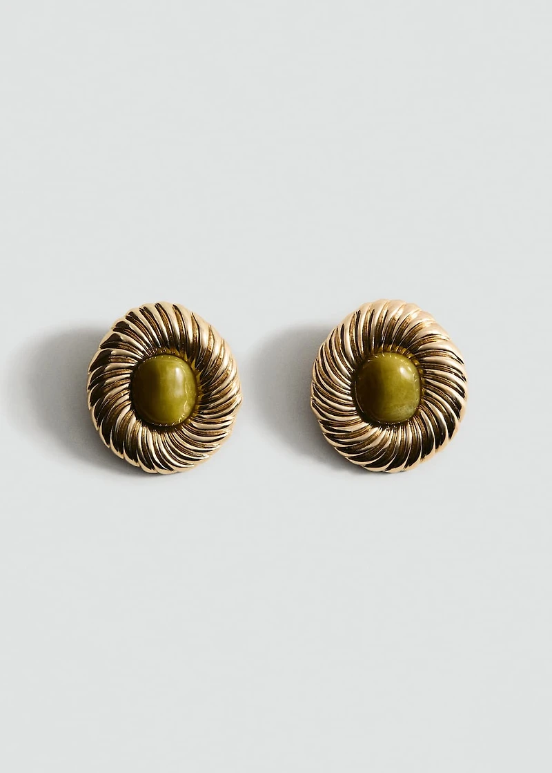 Combined textured resin earrings