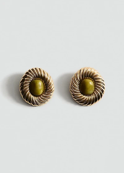 Combined textured resin earrings