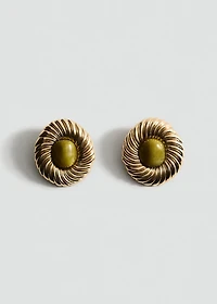 Combined textured resin earrings