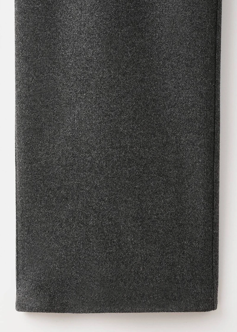 Straight-fit pants with elastic waist