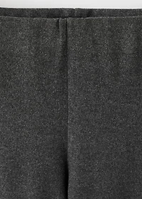 Straight-fit pants with elastic waist