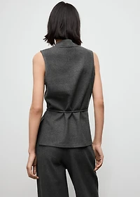Straight-fit pants with elastic waist