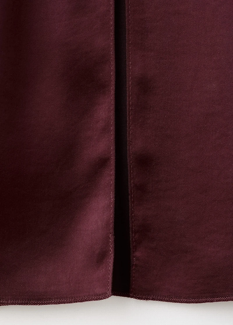 Belt satin dress