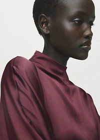 Belt satin dress