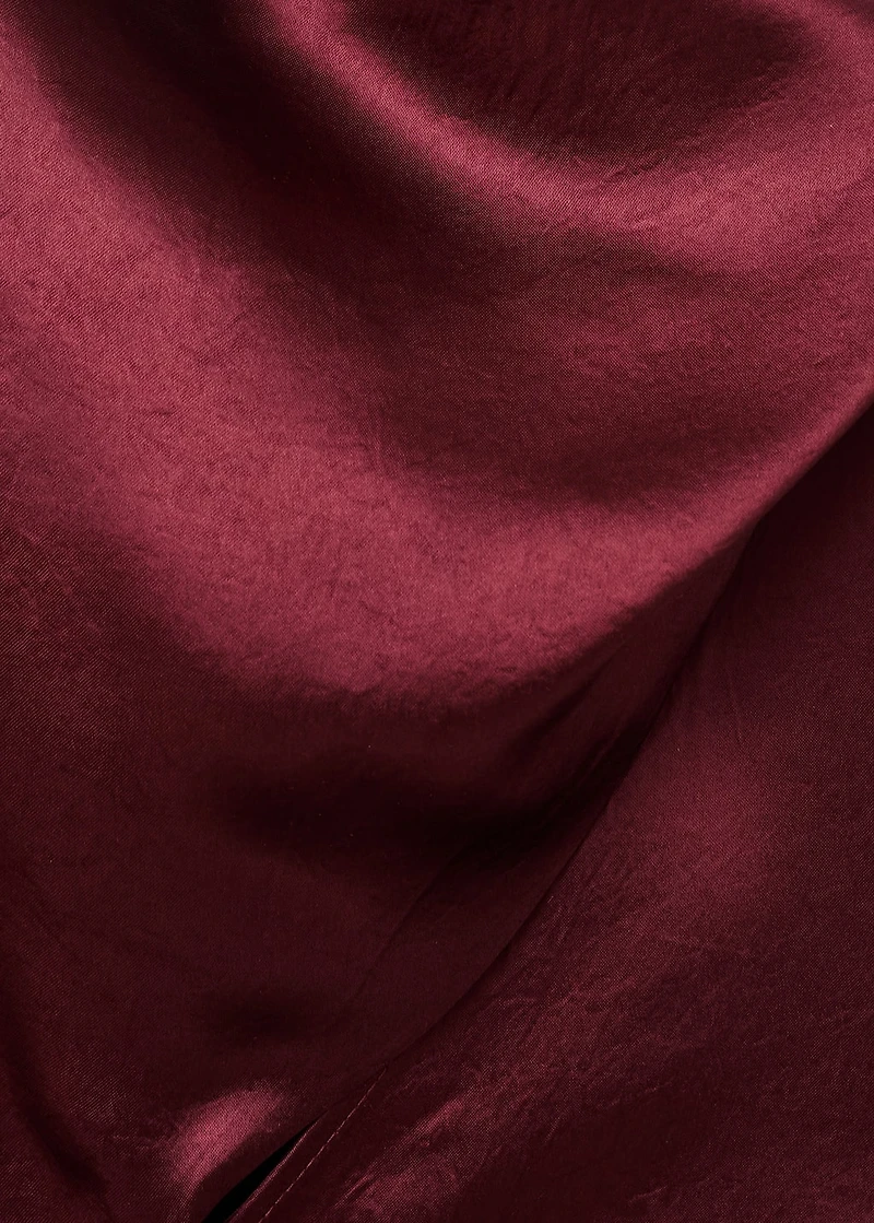 Satin blouse with foulard