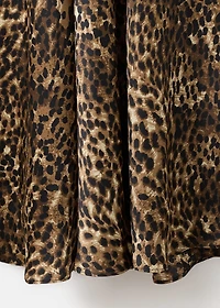 Leopard-print satin dress