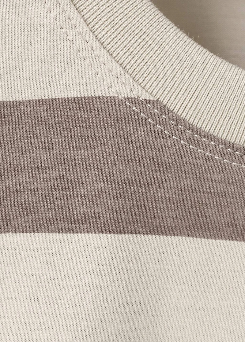 Patch striped t-shirt