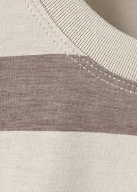Patch striped t-shirt