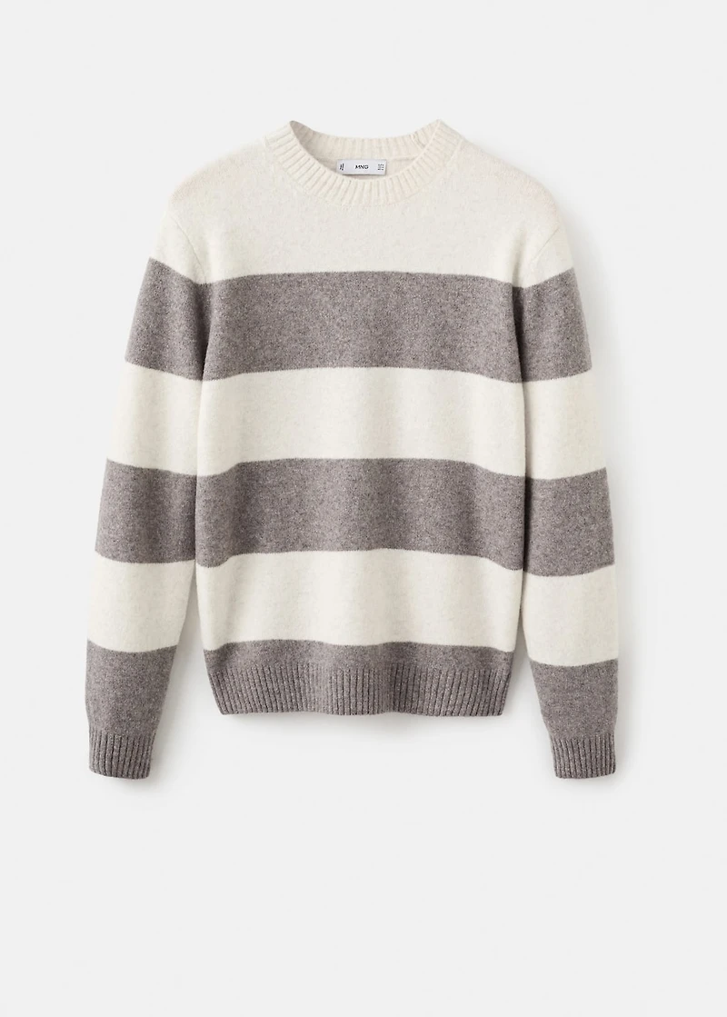 Striped Wool Blend Sweater