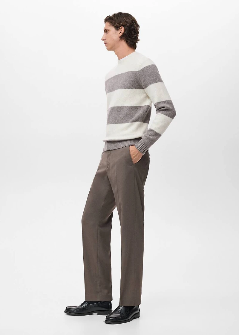 Striped Wool Blend Sweater
