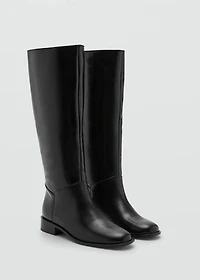 Knee-high leather boots
