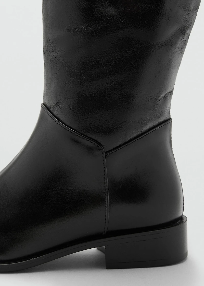 Knee-high leather boots