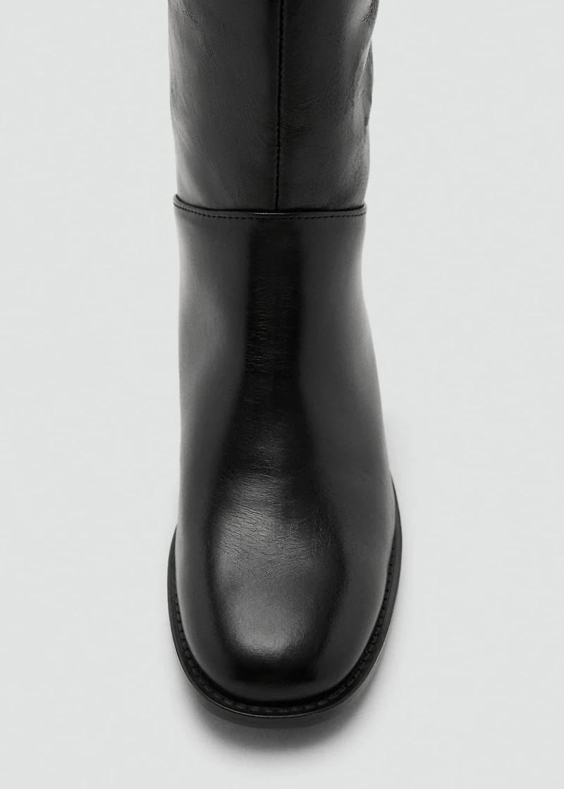 Knee-high leather boots