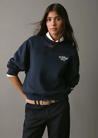 Printed embroidered sweatshirt