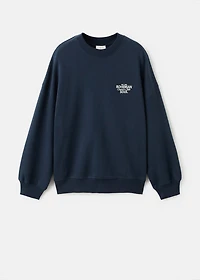 Printed embroidered sweatshirt