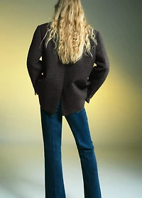 Micro-houndstooth wool jacket