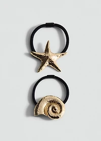 Set of marine-design hair bands