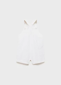 Textured cotton dungarees