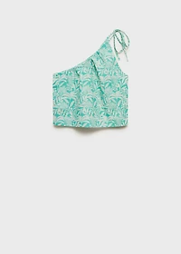 Asymmetric printed top