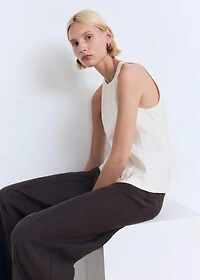 Fitted halter-neck blouse