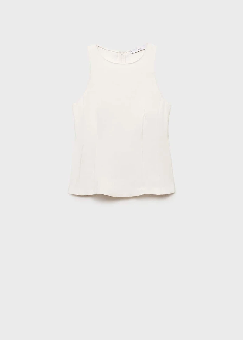 Fitted halter-neck blouse