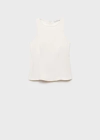 Fitted halter-neck blouse