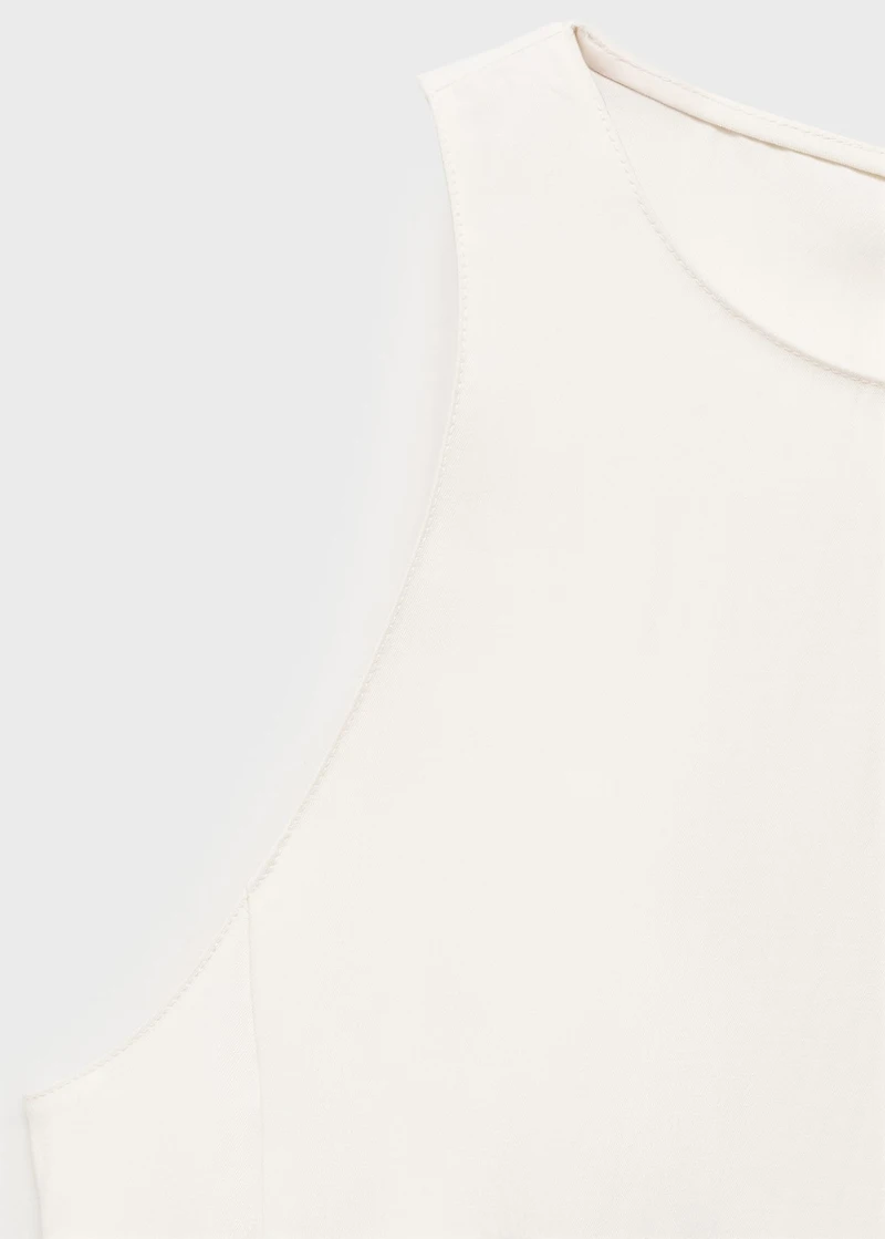 Fitted halter-neck blouse