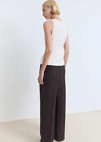 Fitted halter-neck blouse