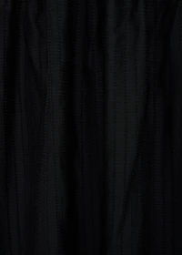Long dress with ruffle neckline