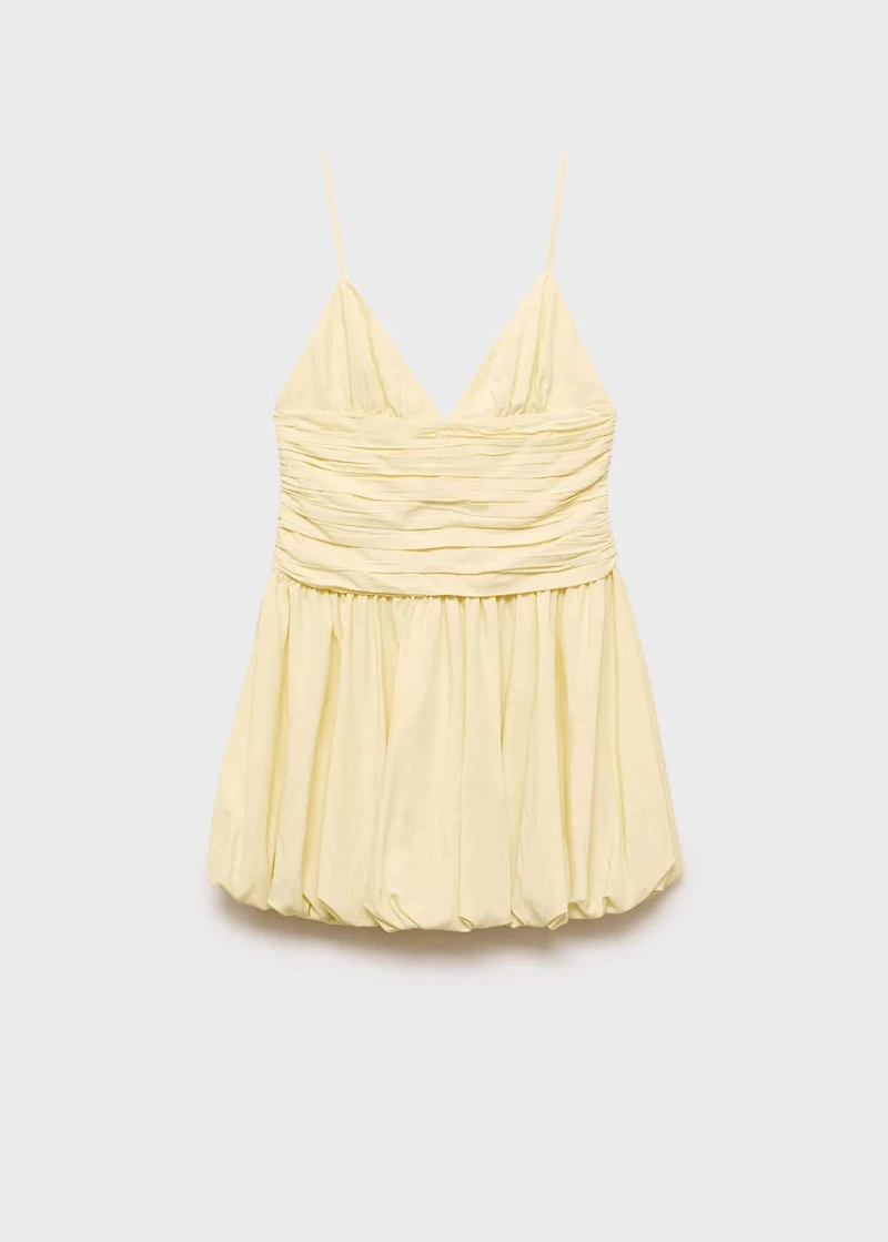 Gathered balloon dress