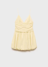 Gathered balloon dress