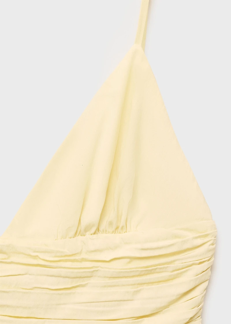 Gathered balloon dress