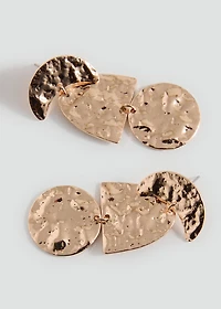 Long textured earrings