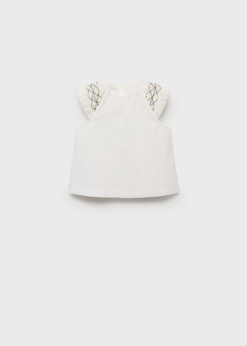 Embroidered cotton blouse