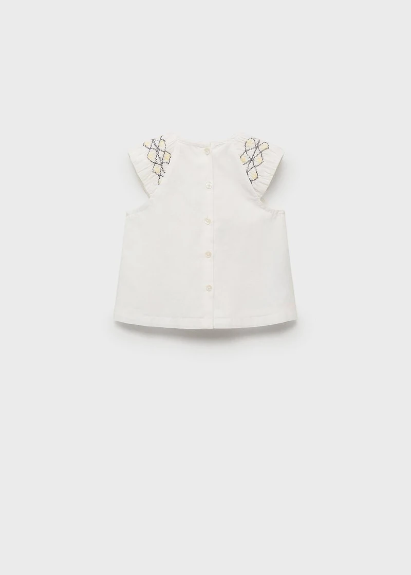Embroidered cotton blouse