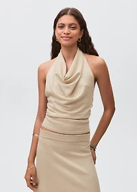 Asymmetrical lurex skirt