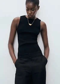Fine-knit top